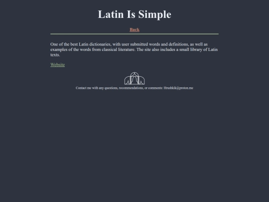 linguistics/latin/latin-is-simple screenshot