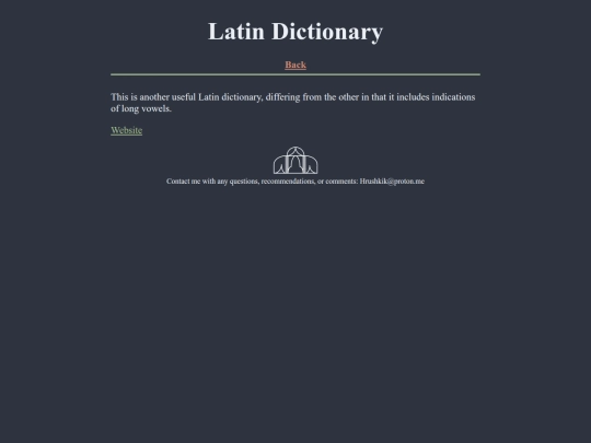 linguistics/latin/online-latin-dictionary screenshot