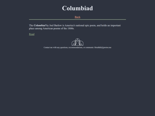 literature/poetry/columbiad screenshot