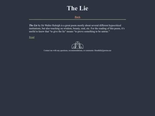 literature/poetry/the-lie screenshot