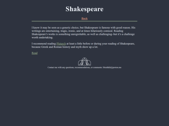literature/shakespeare screenshot