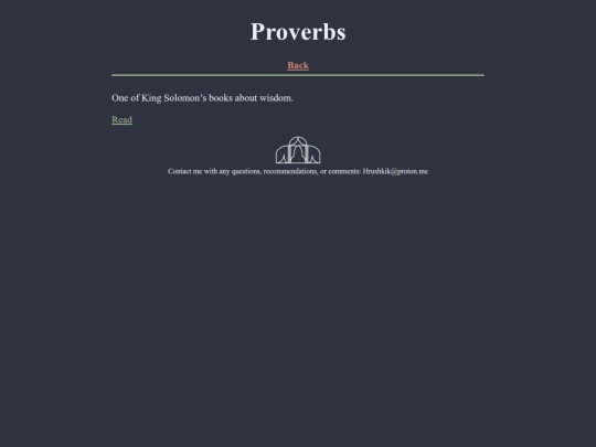 wisdom/proverbs screenshot