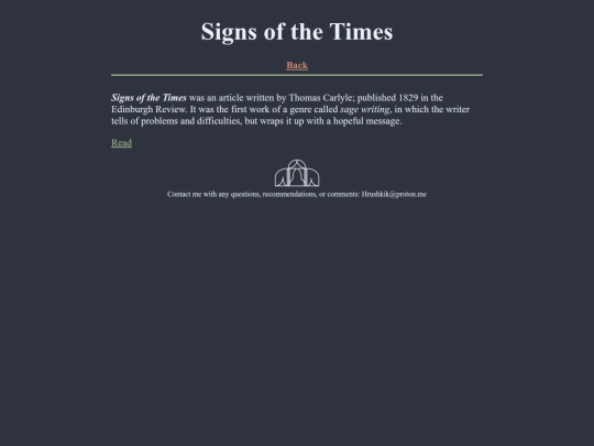 wisdom/signs-of-the-times screenshot
