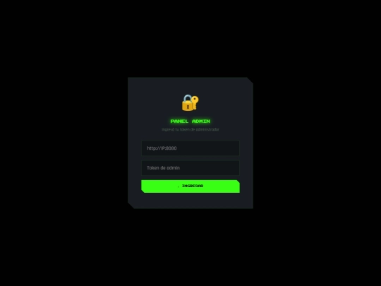 mi server/admin screenshot