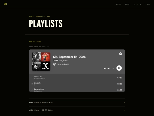 playlists screenshot