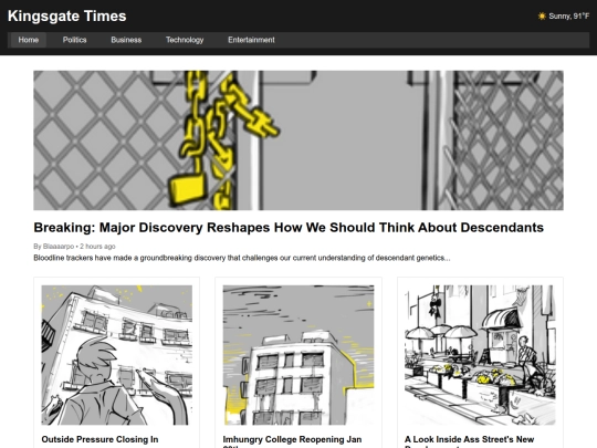 Elliot/kingsgatetimes screenshot
