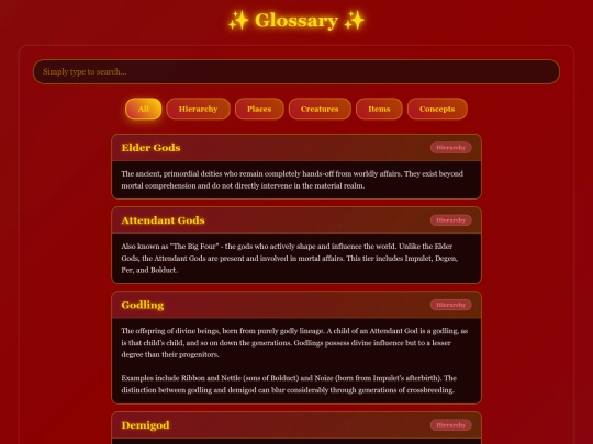 glossary screenshot