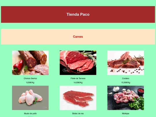 Prueba flex/Practica tienda screenshot