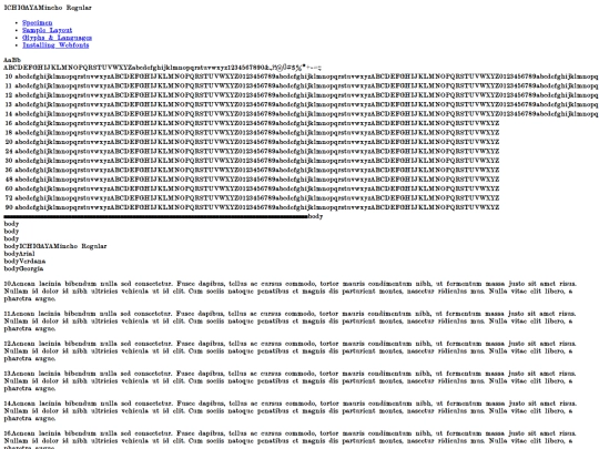 fonts/typeface-demo screenshot