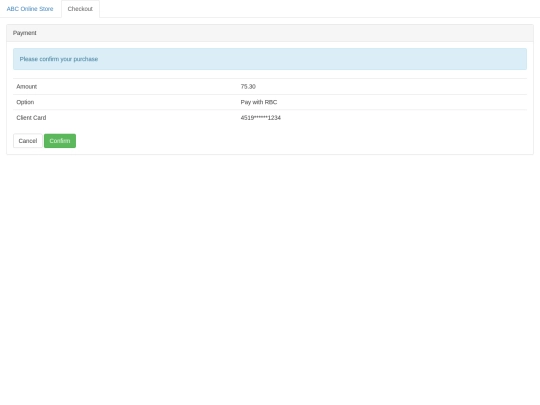 rbchackthon/confirm screenshot