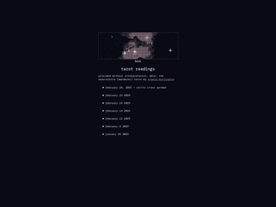 tarot screenshot