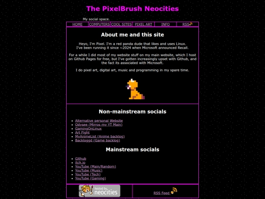info screenshot