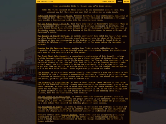 links screenshot