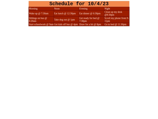 Brandi_Steele_Stylish_Schedule_Assignment screenshot