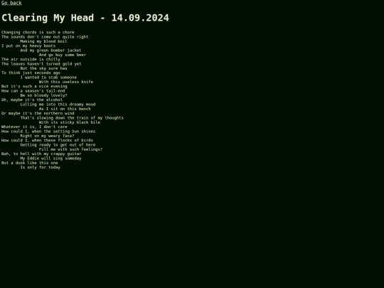English/Clearing My Head screenshot