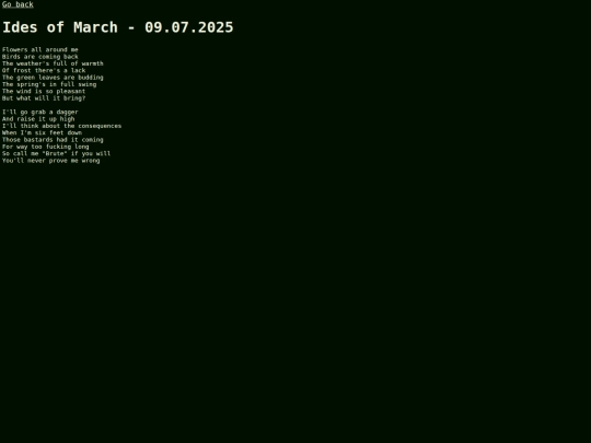 English/Ides of March screenshot