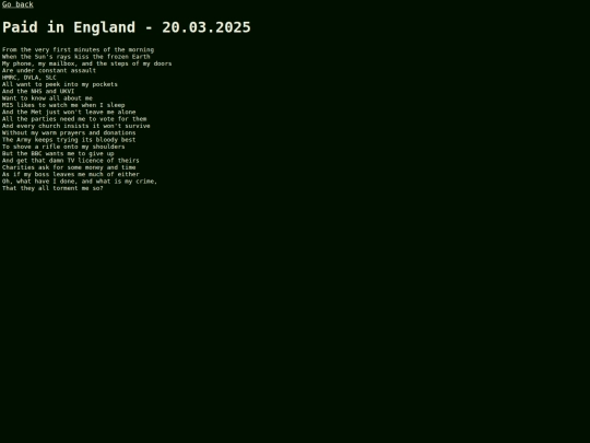 English/Paid in England screenshot