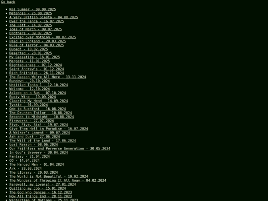 English/list screenshot