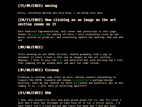 blog/updates screenshot