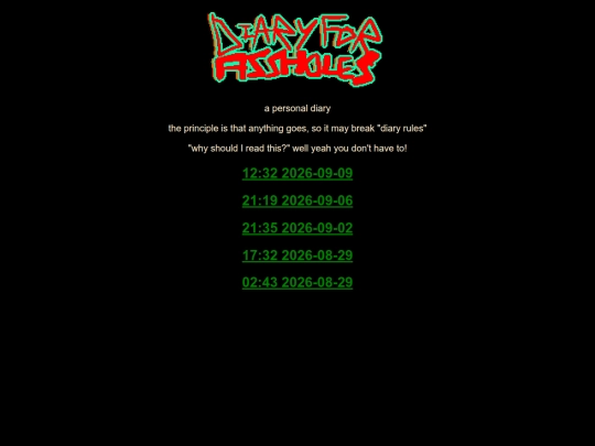 diaryforassholes screenshot