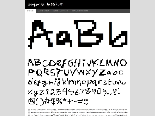 bugfont-demo screenshot