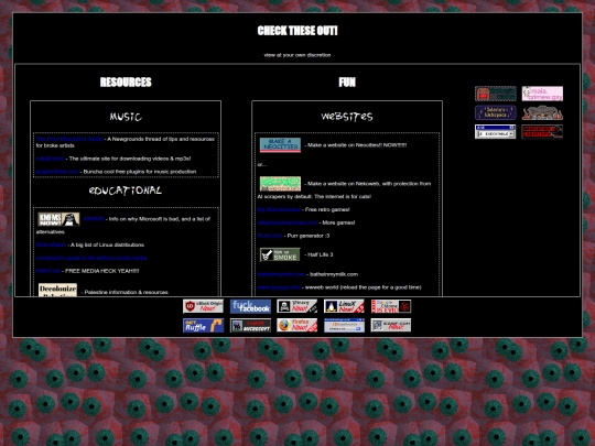 links screenshot
