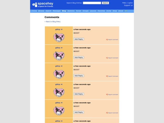 spacehey/blog resources/pics/7-10-23/archive/Comments - Promoting other spacehey blogs that want to spread AWARENESS!_comments_0 - Blog SpaceHey screenshot