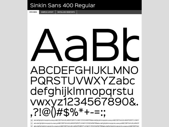 sinkinsans_400regular_macroman/SinkinSans-400Regular-demo screenshot