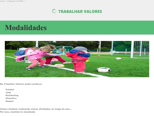 Modalidades screenshot