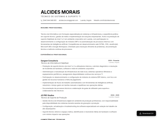 CV_Alcides_Morais screenshot