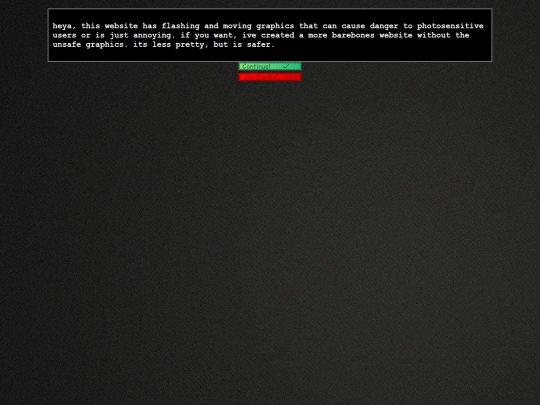 WARNING screenshot