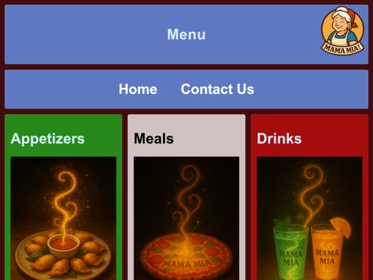 Menu screenshot