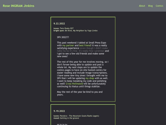 blog screenshot