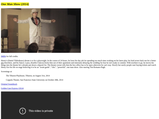 onemanshow screenshot