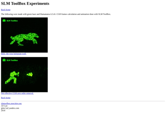 experiments screenshot