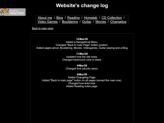 changelog screenshot