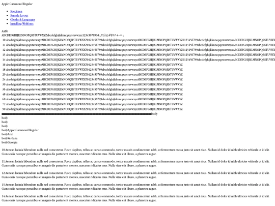 applegaramond-demo screenshot