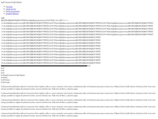 applegaramond-light-demo screenshot