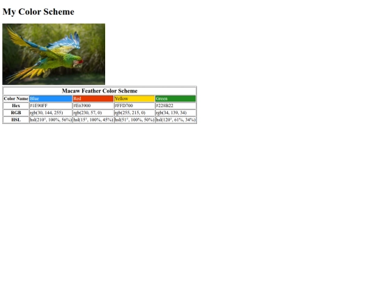 Color Scheme Assignment/index5 screenshot