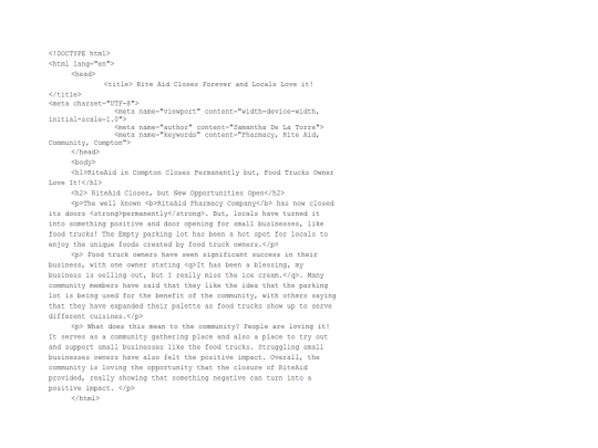S.DeLaTorre_WebDesign_OnlineNewsArticleAssign screenshot