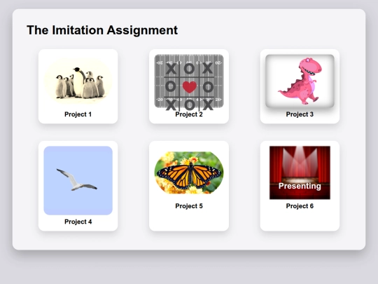 The Imitation Assignment screenshot