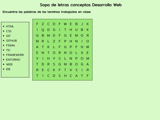 html/sopadeletras screenshot