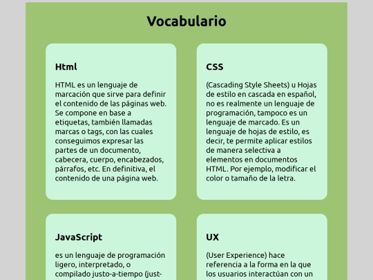 html/vocabulario screenshot