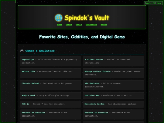 links screenshot