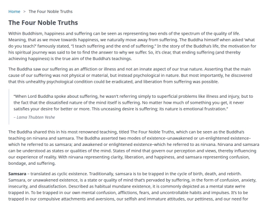 four-noble-truths screenshot