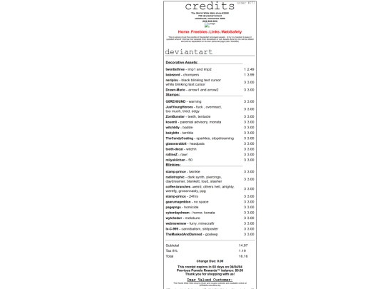 Credits screenshot