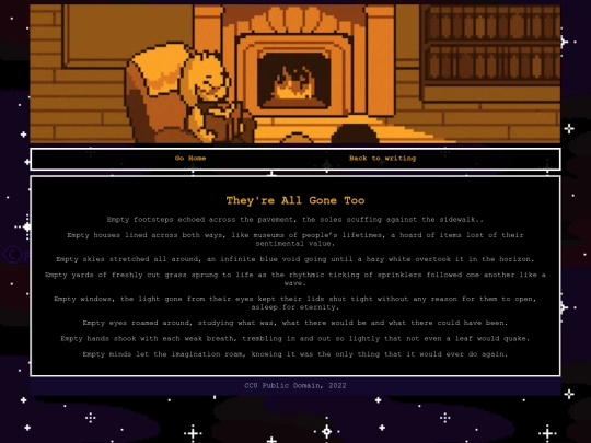 writing/gone screenshot