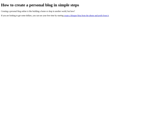 blog/Create-a-blog screenshot