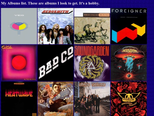 albums screenshot