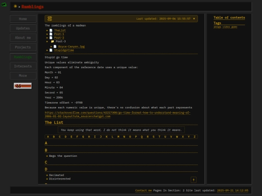ramblings screenshot